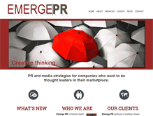 Tablet Screenshot of emergepr.com